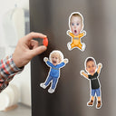 Custom Photo Funny Face Happy Kid - Gift For Grandkids, Siblings - Personalized Magnet