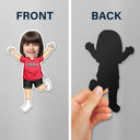 Custom Photo Funny Face Happy Kid - Gift For Grandkids, Siblings - Personalized Magnet
