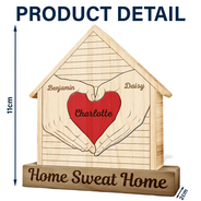 Heart Hands - Gift For Couples, Family, Parents, Father, Mother - Personalized Custom Shaped Wooden Puzzle