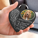 Custom Photo Memorial No Longer By My Side - Personalized Custom Shaped Leather Keychain
