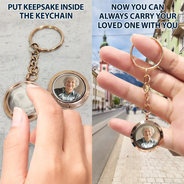 Custom Photo In Loving Memory Of My Beloved Dog, Cat, Family - Personalized Keepsake Keychain