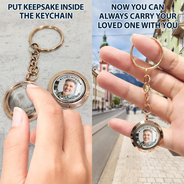 Custom Photo I Will Carry You Family Memorial - Personalized Keepsake Keychain