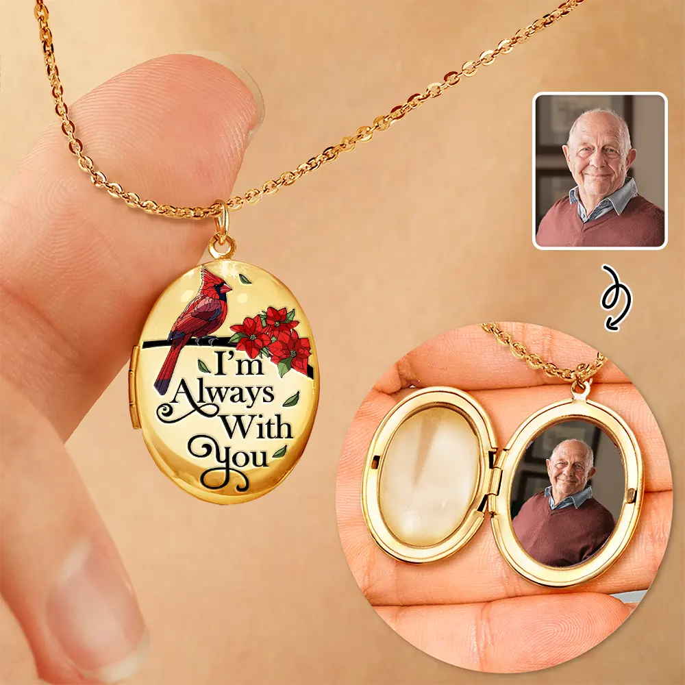 Custom Photo Memorial In Loving Memory Forever In My Heart - Personalized Locket Necklace