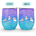 Long Distance Family Bestie Never Too Far To Drink - Personalized Wine Tumbler