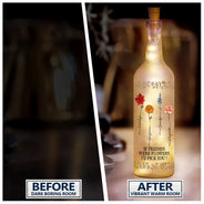 Gift For Bestie - Birth Flower Grow An Old Friend Bestie - Personalized Bottle Light