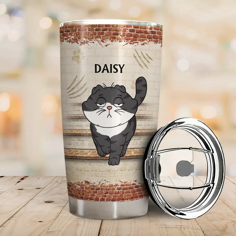 Cat Lovers,Cat Mom,Cat Dad - Forget Holiday We Meow You Everyday Your Tiny Furry Overlord Cat Mom Dad - Personalized Tumbler
