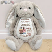 Gift For Daughter, Mom - Daughters (Adult), Happy - A Hug From Mom - Personalized Soft Toy Bunny