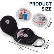 Grandma - Grandkids,Mom - Daughters (Adult),Mom - Children,Love - A Hug From Mom Grandma Consider It A Big Hug And I Love You - Personalized Leather Pocket Hug