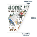 Home Is Where We Park It - Gift For Camping Lovers, Dog Lovers, Cat Lovers, Family - Personalized Camping Decal, Decor Decal