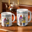 Father And Daughter A Bond That Can't Be Broken - Dad, Father, Grandpa - Personalized White Edge-to-Edge Mug