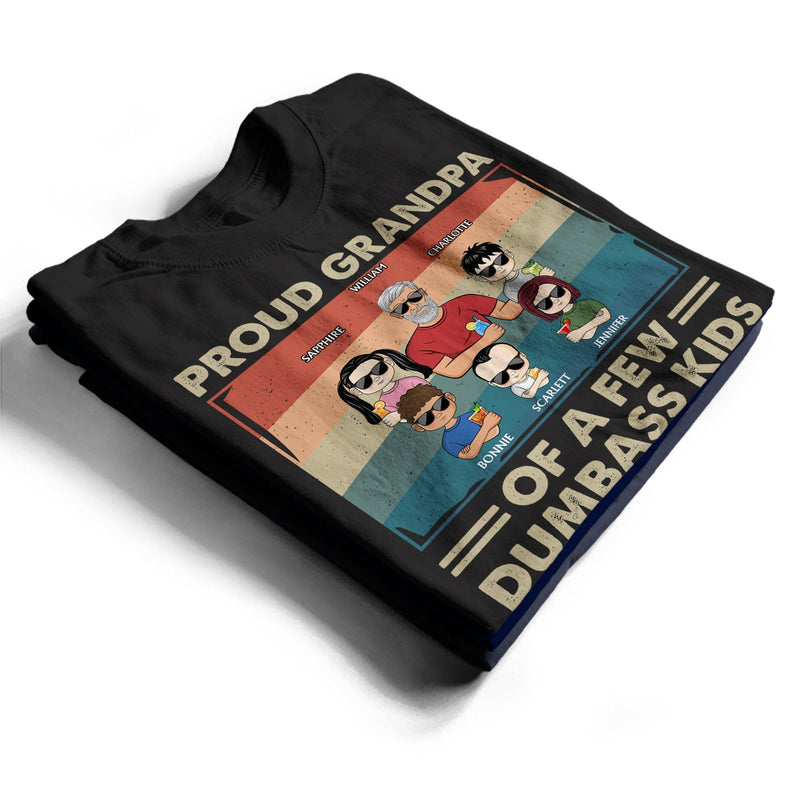 Proud Grandpa Of A Few Kids - Funny Gift For Grandfather, Grandpa, Grandparents - Personalized T Shirt