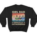 Girl Dad Officially Outnumbered - Funny Gift For Dad, Father, Grandpa - Personalized T Shirt