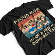 Proud Mother Of A Few Kid & Adult Flat Art - Funny Gift For Mom, Mother, Grandma - Personalized T Shirt