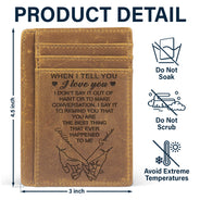 When I Tell You I Love You - Gift For Couples, Husband, Wife - Personalized Card Wallet