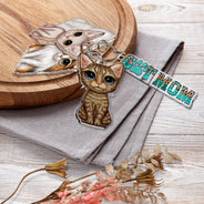 Cute Cat - Funny Gift For Cat Lovers, Cat Mom, Cat Dad - Personalized Acrylic Tag Keychain