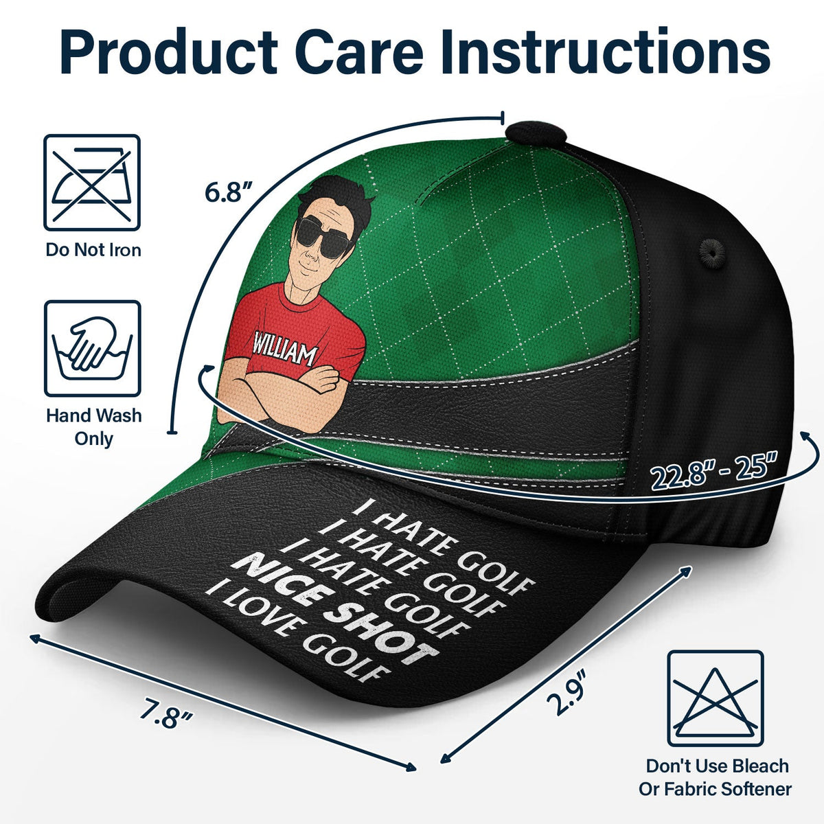 Nice Shot I Love Golf - Gift For Dad, Father, Grandpa, Golfer, Golf Lover - Personalized Classic Cap
