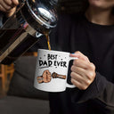 Best Dad Ever Pet And Kid Hand Punch Colorful - Personalized Mug