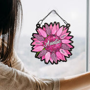 Nana’s Family Sunflower of Love - Personalized Window Hanging Suncatcher Ornament