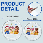 Friendships May Start At The Workplace Christmas Colleagues - Personalized Circle Glass Ornament