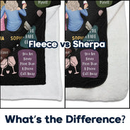 Gifts For Colleagues, Gift For Bestie - 10 Reasons Why You Are My Bestie Backside - Personalized Fleece Blanket, Sherpa Blanket