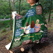 Gifts For Colleagues, Gift For Bestie - 10 Reasons Why You Are My Bestie Backside - Personalized Fleece Blanket, Sherpa Blanket