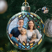 Family,Gift For Couples,Gift For Sibling,Parents,Gift For Grandparents - Custom Photo Christmas Family Couple Sibling Memorial - Personalized Custom Shaped Acrylic Ornament