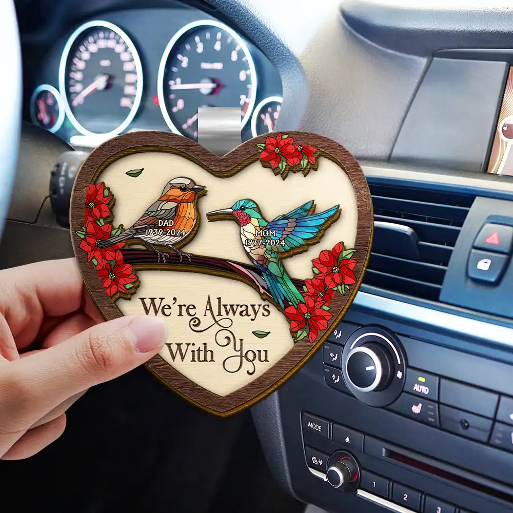 Family, Parents, Gift For Grandparents, Gift For Sibling - Memorial I'm Always With You - Personalized Custom Shaped Car Visor Clip