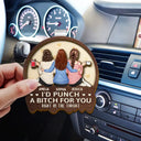 Gift For Bestie,Gift For Sisters,Gifts For Colleagues,Funny - Besties Sisters Right In The Throat - Personalized Custom Shaped Car Visor Clip