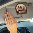 Gift For Bestie,Gift For Sisters,Gifts For Colleagues,Funny - Besties Sisters Right In The Throat - Personalized Custom Shaped Car Visor Clip