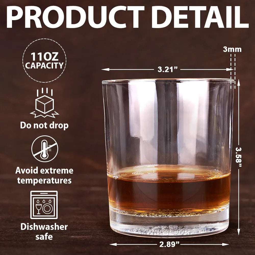 Gift For Father,Dad - Children,Gift For Husband,Funny - Dear Dad Great Job We're Awesome Thank You Pet And Children Hand Punch - Personalized Engraved Whiskey Glass