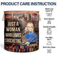 Knitting,Crocheting,Gift For Yourself,Gift For Women,Mom's Hobby - It's Not Hoarding If It's Yarn Knitting Crocheting - Personalized Laundry Basket, Storage Basket
