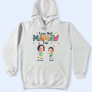Gift For Grandma,Gift For Mother,Happy,Gift For Wife - Custom Photo Living That Grandma Life Funny Cartoon - Personalized T Shirt