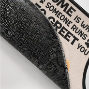 Dog Lovers,Pet Lovers - Home Is Where Someone Runs To Greet You Dog - Personalized Doormat
