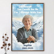 Parents, Memorial, Sad, Gift For Grandparents, Gift For Sibling, Family - Custom Photo In Loving Memory Memorial Heaven - Personalized Poster