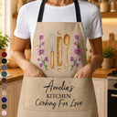 Confident, Gift For Yourself, Cooking, Gift For Women, Icon - Mom Grandma Kitchen Cooking For Love Birth Flower - Personalized Apron