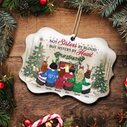 Best Friends Not Sisters By Blood But Sisters By Heart - Christmas Gift For BFF - Personalized Wooden Ornament