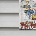 Camping Family Couple Where Music Gets Played And Memories Are Made - Gift For Couples - Personalized Custom Flag