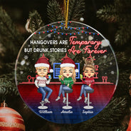 Here's To Another Year Of Bonding Over Alcohol Christmas Best Friends - Bestie BFF Gift - Personalized Custom Circle Acrylic Ornament