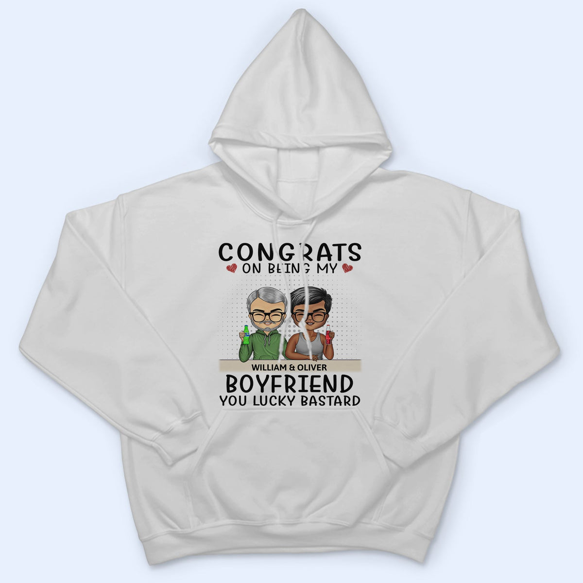 Congrats On Being My Husband Chibi - Anniversary, Vacation, Funny Gift For Couples, Family - Personalized T Shirt