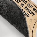 Beware Of Wife Cats Are Shady Husband Is Cool Funny Cartoon Cat - Gift For Cat Lovers, Couples - Personalized Doormat