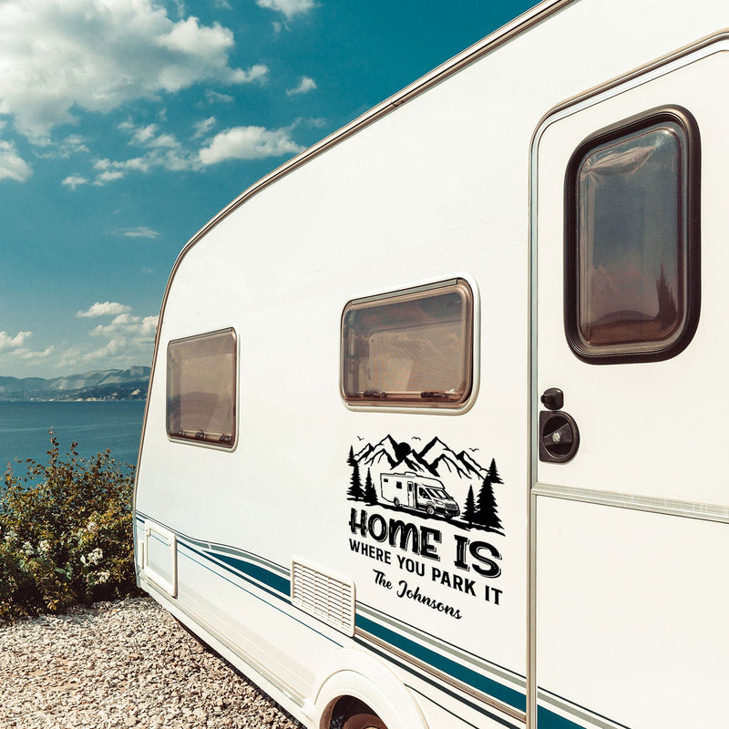 Happy Campers RV Trailer Tent - Vacation, Traveling, Funny Gift For Camping Lovers - Personalized Camping Decal, Decor Decal
