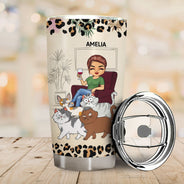 Best Cat Mom Ever Walking Cat - Gift For Cat Lovers, Cat Mom - Personalized Tumbler