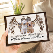 Custom Photo If Love Alone Could Have Kept You Here - Memorial Gift For Family, Cat Lovers, Dog Lovers - Personalized 2-Layered Wooden Plaque With Stand