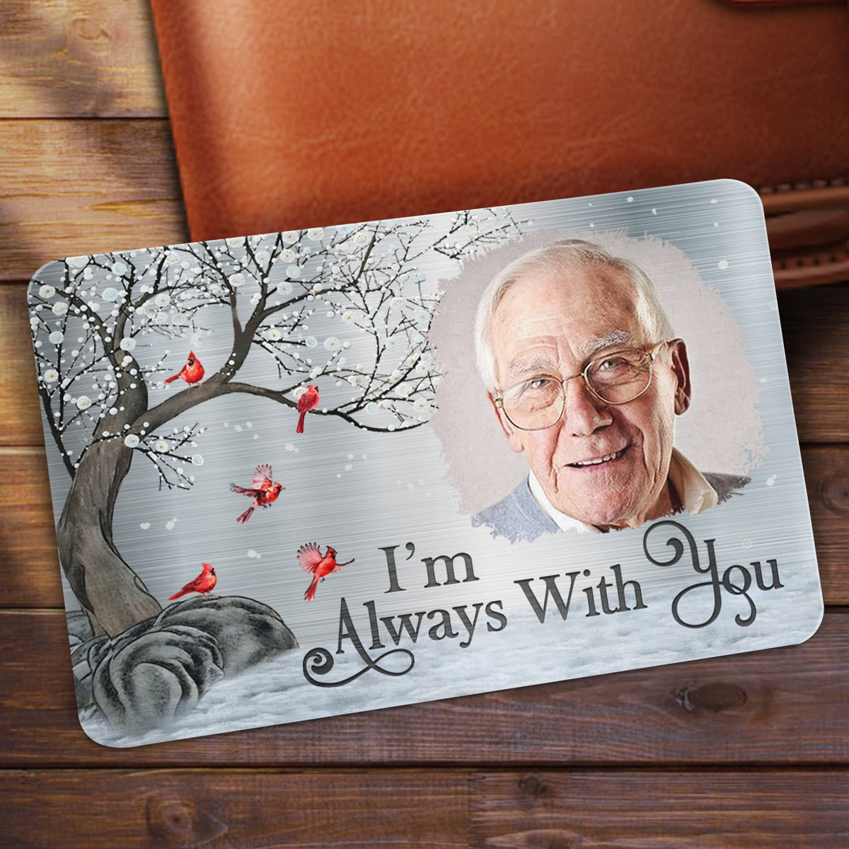 Custom Photo I'll Carry You - Memorial Gift For Family, Siblings, Friends, Dog Lovers, Cat Lovers - Personalized Aluminum Wallet Card