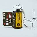 Custom Photo Bff Est - Loving, Anniversary Gift For Besties, Friends - Personalized Film Roll Keychain