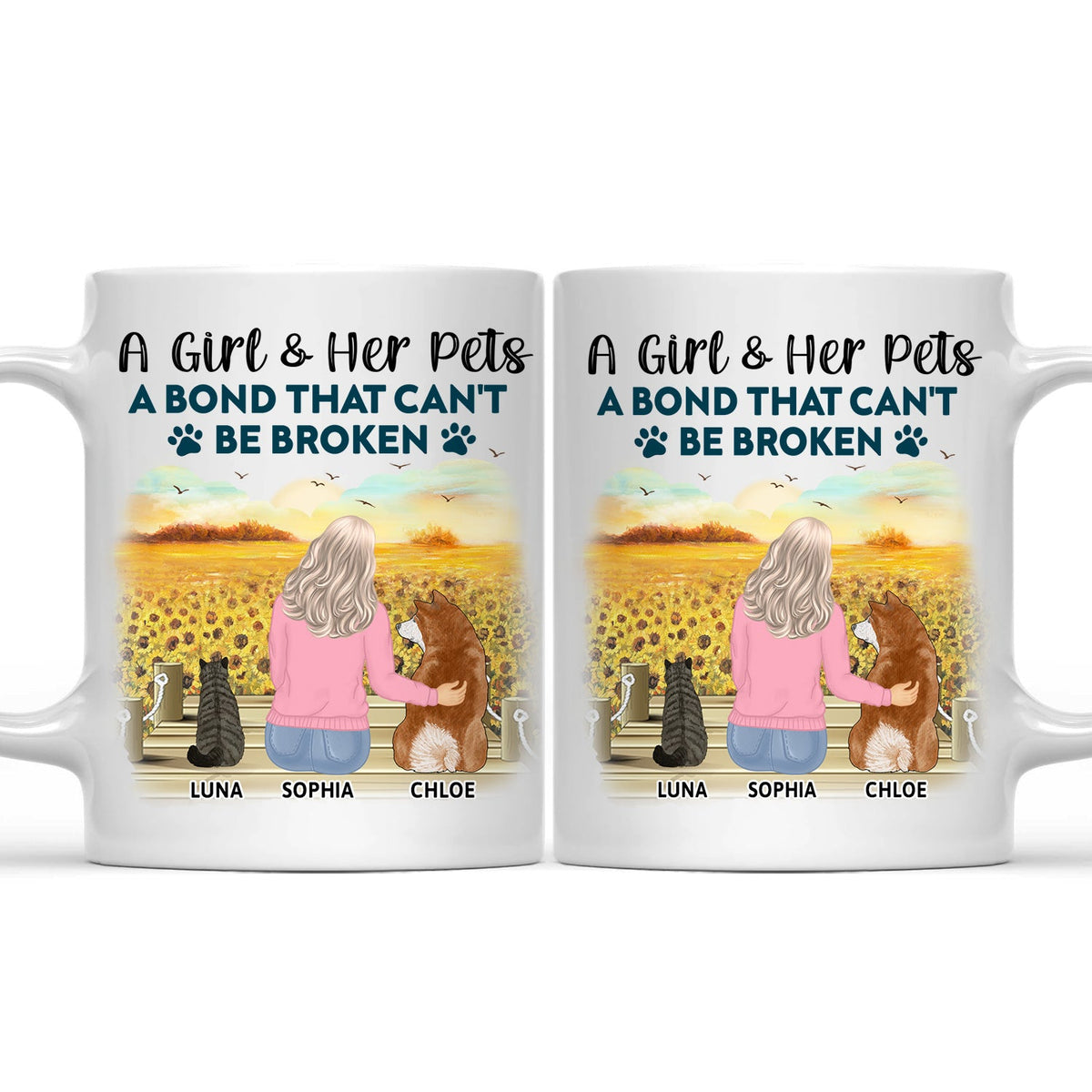 A Bond That Can't Be Broken - Gift For Cat Lovers, Dog Lovers, Dog Mom, Dog Dad, Cat Mom, Cat Dad - Personalized Mug