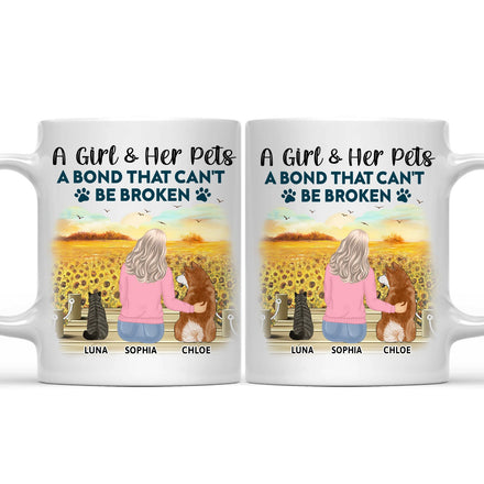 A Bond That Can't Be Broken - Gift For Cat Lovers, Dog Lovers, Dog Mom, Dog Dad, Cat Mom, Cat Dad - Personalized Mug