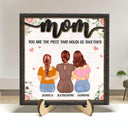The Piece That Holds Us Together - Gift For Mom, Mother, Grandma - Personalized 2-Layered Wooden Plaque With Stand