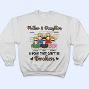 Mother & Daughters A Bond That Can't Be Broken Leopard Pattern - Gift For Mom, Mother, Grandma - Personalized T Shirt