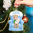 Adorable,New Mom,Christmas,Gift For Mother,Vector - Promoted Big Sister Big Brother Family Gift For Siblings, Baby Shower - Personalized Custom Shaped Acrylic Ornament